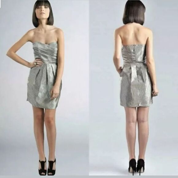 Greylin Strapless Metallic Party/Prom Dress,Jr. - Picture 1 of 7